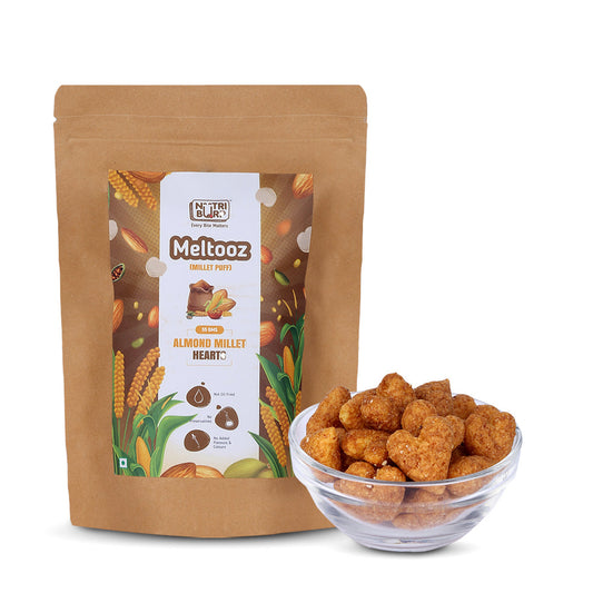 NutriBurp Almond Heart Millet Puff nutrition information and ingredient details