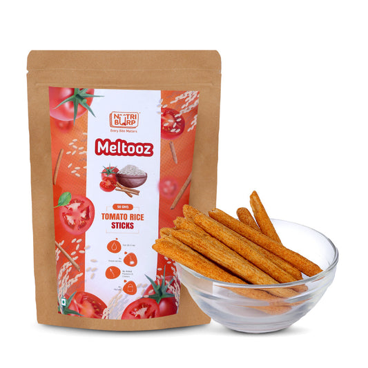 NutriBurp Tomato Rice Sticks nutrition information and ingredient details
