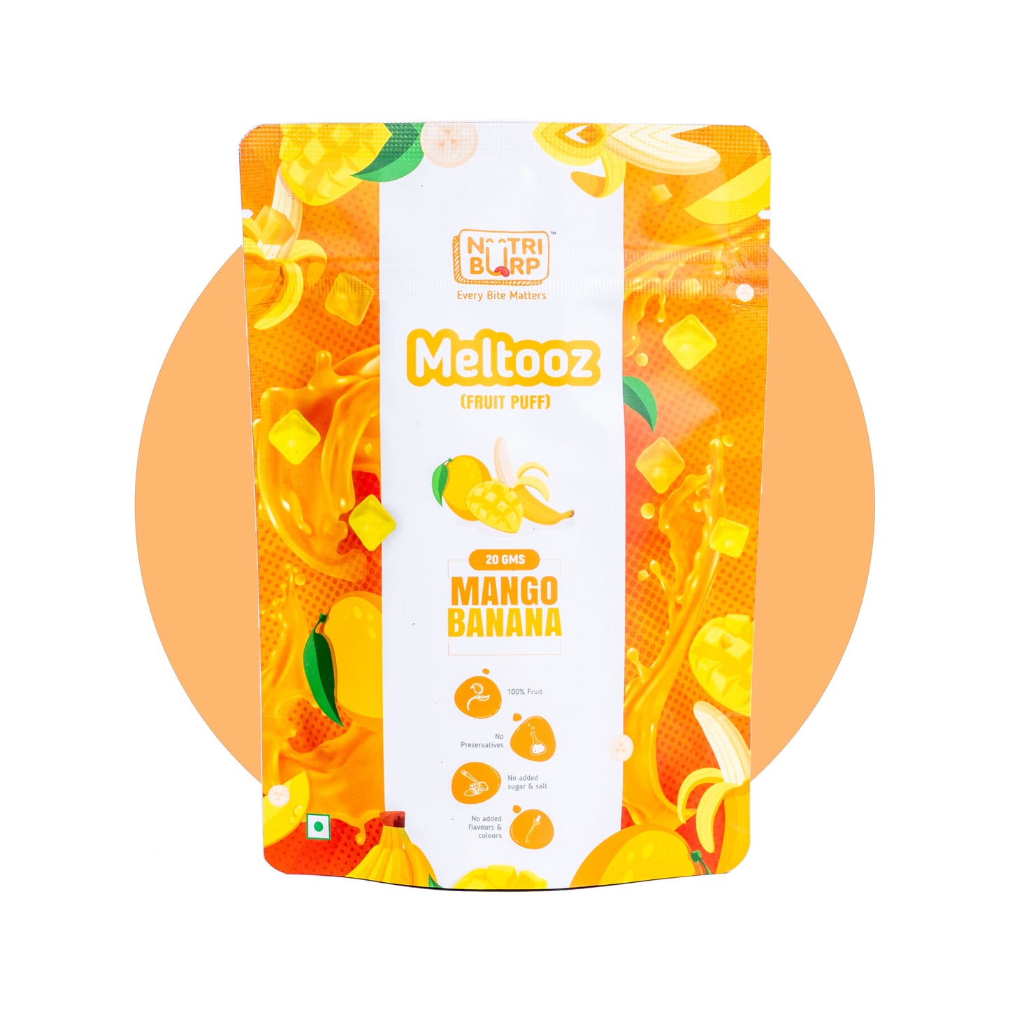 Mango Banana Meltooz (20g each) - Ideal for 9 Months+ Baby & Toddler Food nutriburp Pack of 1