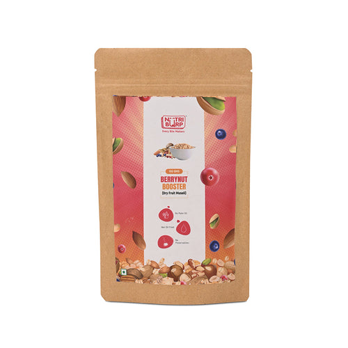 NutriBurp Dry Fruit Muesli BerryNut Booster pack — baked muesli with dry fruits and berries