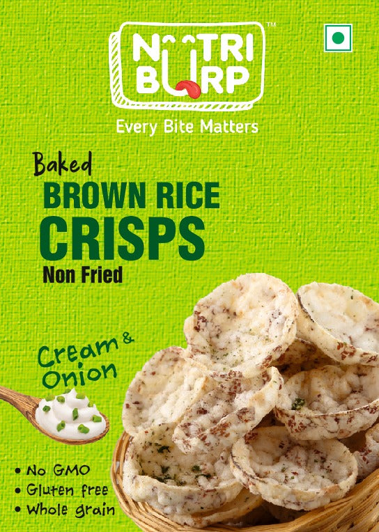 Brown Rice Crisps - Cream and Onion