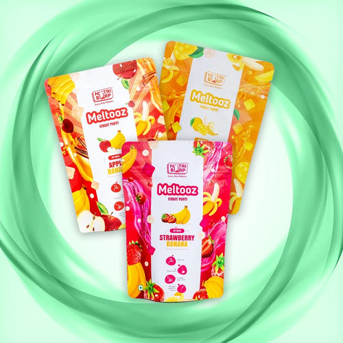 NutriBurp Fruit Puff Rescue Bundle — Apple, Mango and Strawberry Fruit Puff, Pack of 10 each