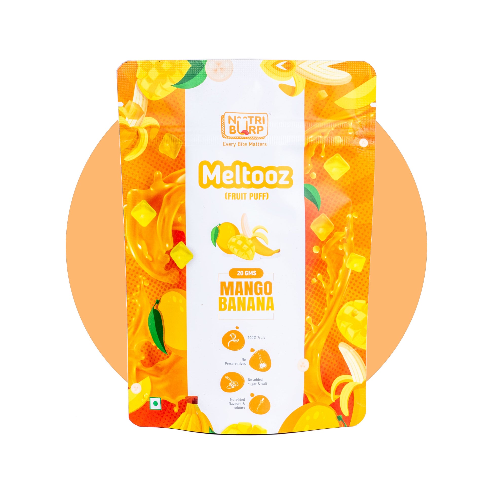 Mango Banana Meltooz (20g each) - Ideal for 9 Months+ Baby & Toddler Food nutriburp Pack of 1 